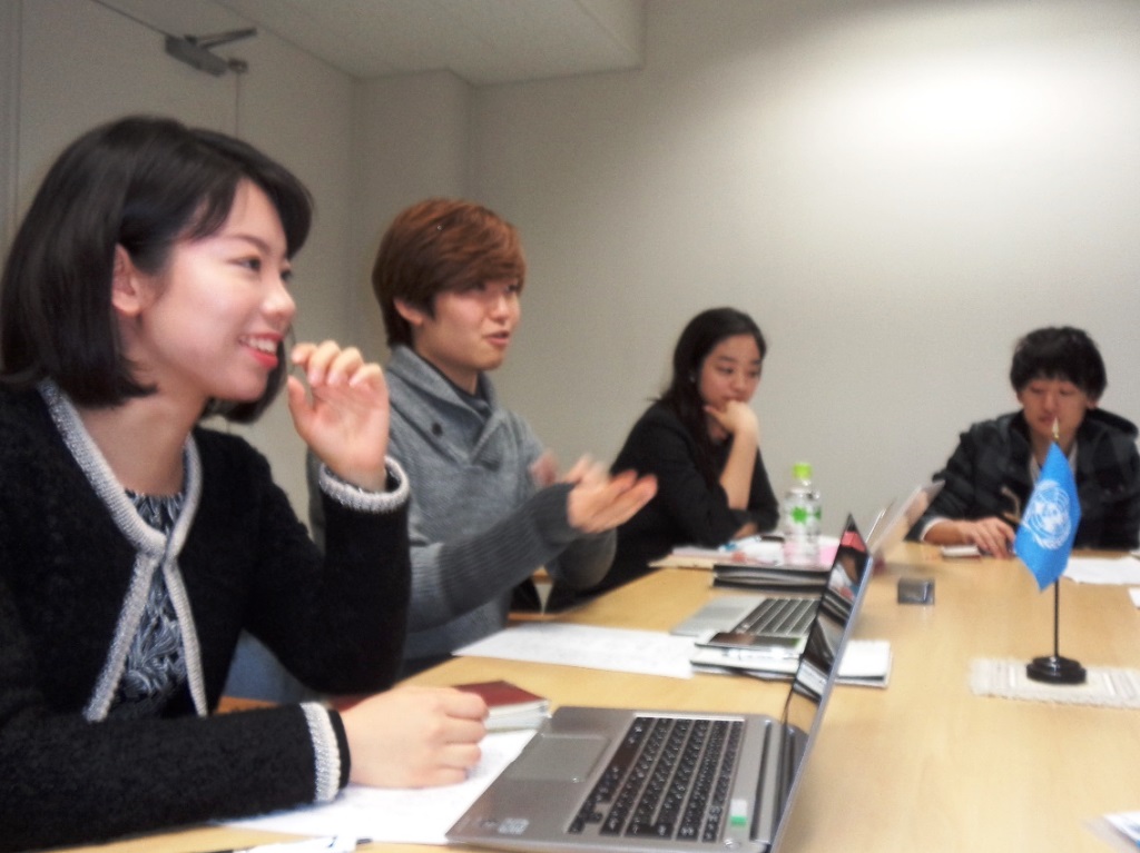 From left to right: Eriko Kawashima, Akihide Toda, Misato Nagakawa and Masakazu Nagamine